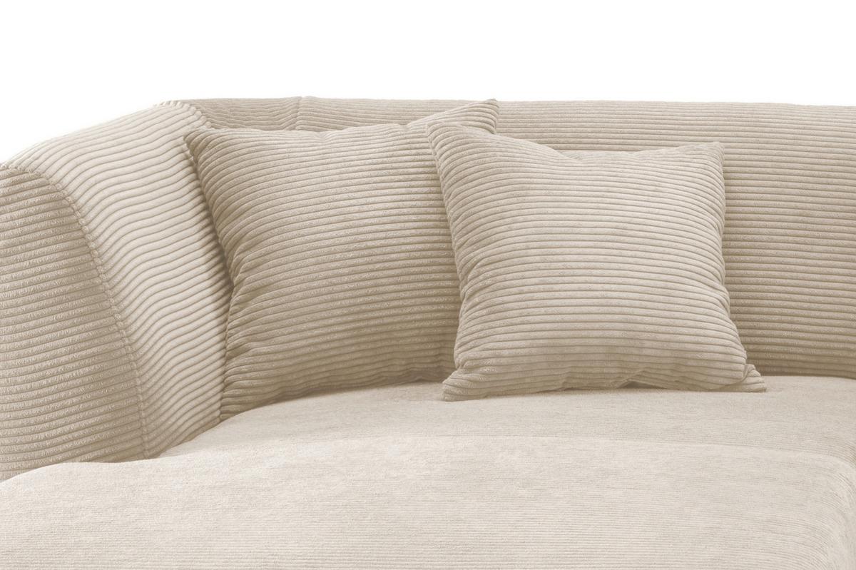 Ecksofa Colori Beige S: 160/264 Cm - Beige/Schwarz, MODERN, Holz/Textil (160/264cm) - MID.YOU