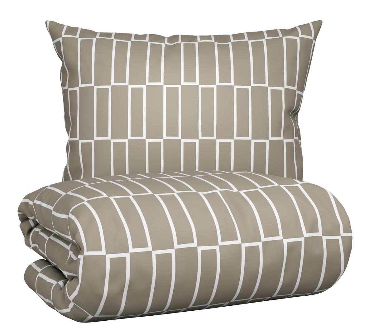 POVLEČENÍ Brigg, 140/200 cm - černá/světle zelená, textil (140/200cm) - Modern Living