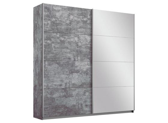 Schwebetürenschrank mit Spiegel 181cm Belluno, Grau Dekor - Grau, MODERN, Holzwerkstoff (181/210/62cm) Schwebetürenschrank mit Spiegel 181cm Belluno, Grau Dekor - Grau, MODERN, Holzwerkstoff (181/210/62cm)
