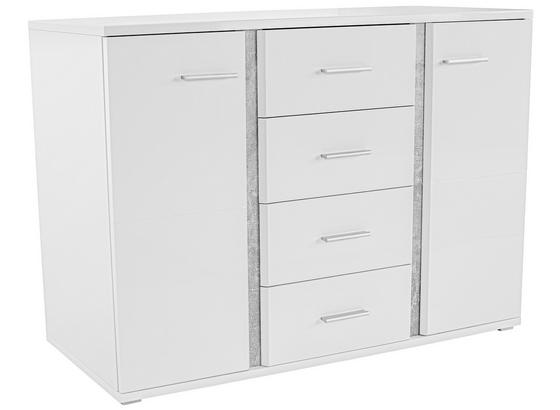 Kommode B 140cm Köln 3, Weiß/Beton Optik - Weiß/Grau, MODERN, Holzwerkstoff (140/90/45cm) Kommode B 140cm Köln 3, Weiß/Beton Optik - Weiß/Grau, MODERN, Holzwerkstoff (140/90/45cm)