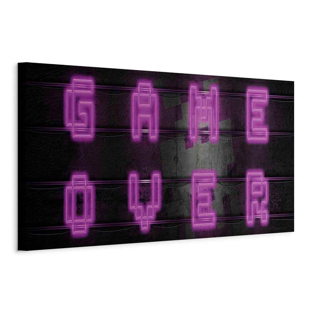 Leinwandbild Pink Neon Schwarz Pink B: 150 Cm - Pink/Schwarz, Basics, Holz/Textil (150/50/1.2cm) - artgeist
