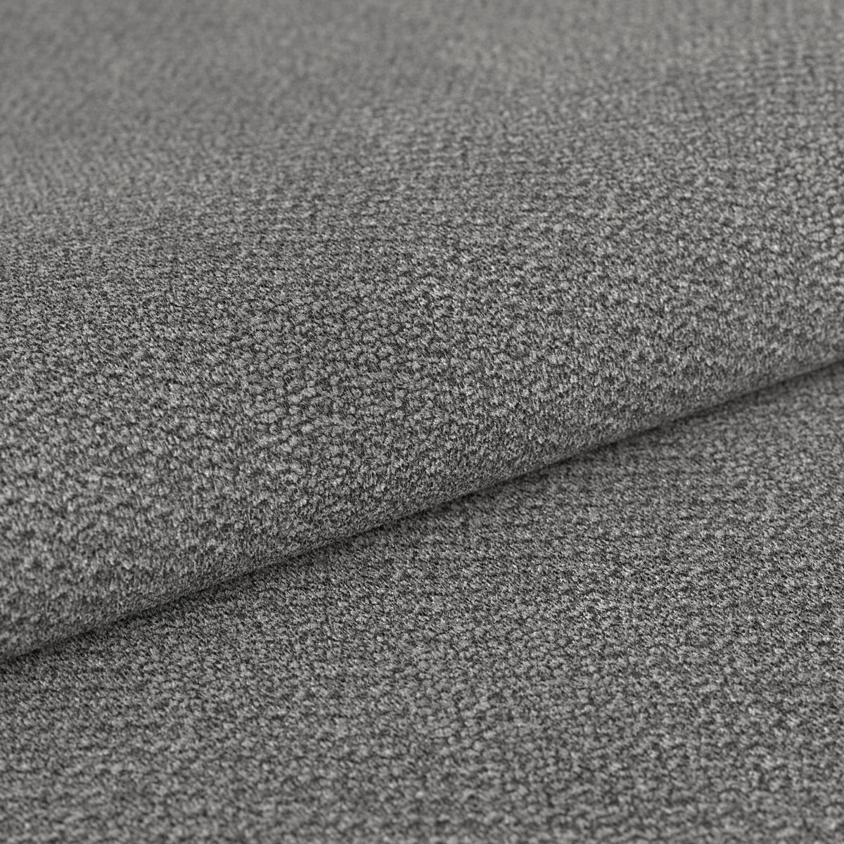 Ecksofa Barletta New Veloaurs Dunkelgrau, 228x289cm - Dunkelgrau/Schwarz, ROMANTIK / LANDHAUS, Textil (228/289cm) - Luca Bessoni