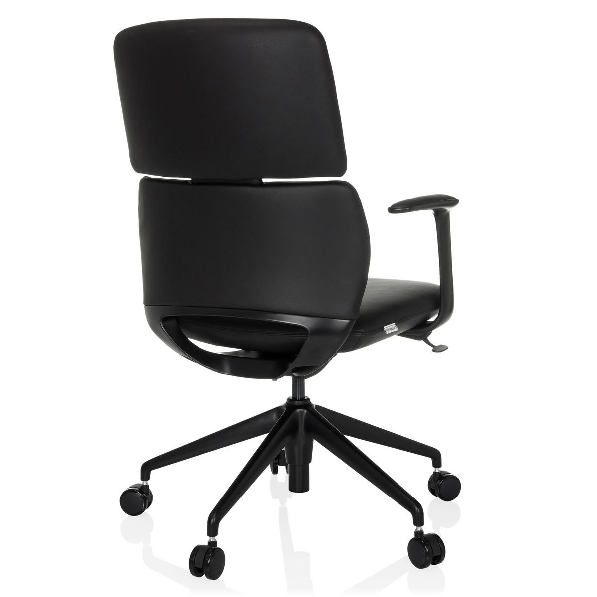 Drehstuhl Schwarz B: 62 cm - Schwarz, MODERN, Leder/Kunststoff (62/98-108/60cm) - MID.YOU