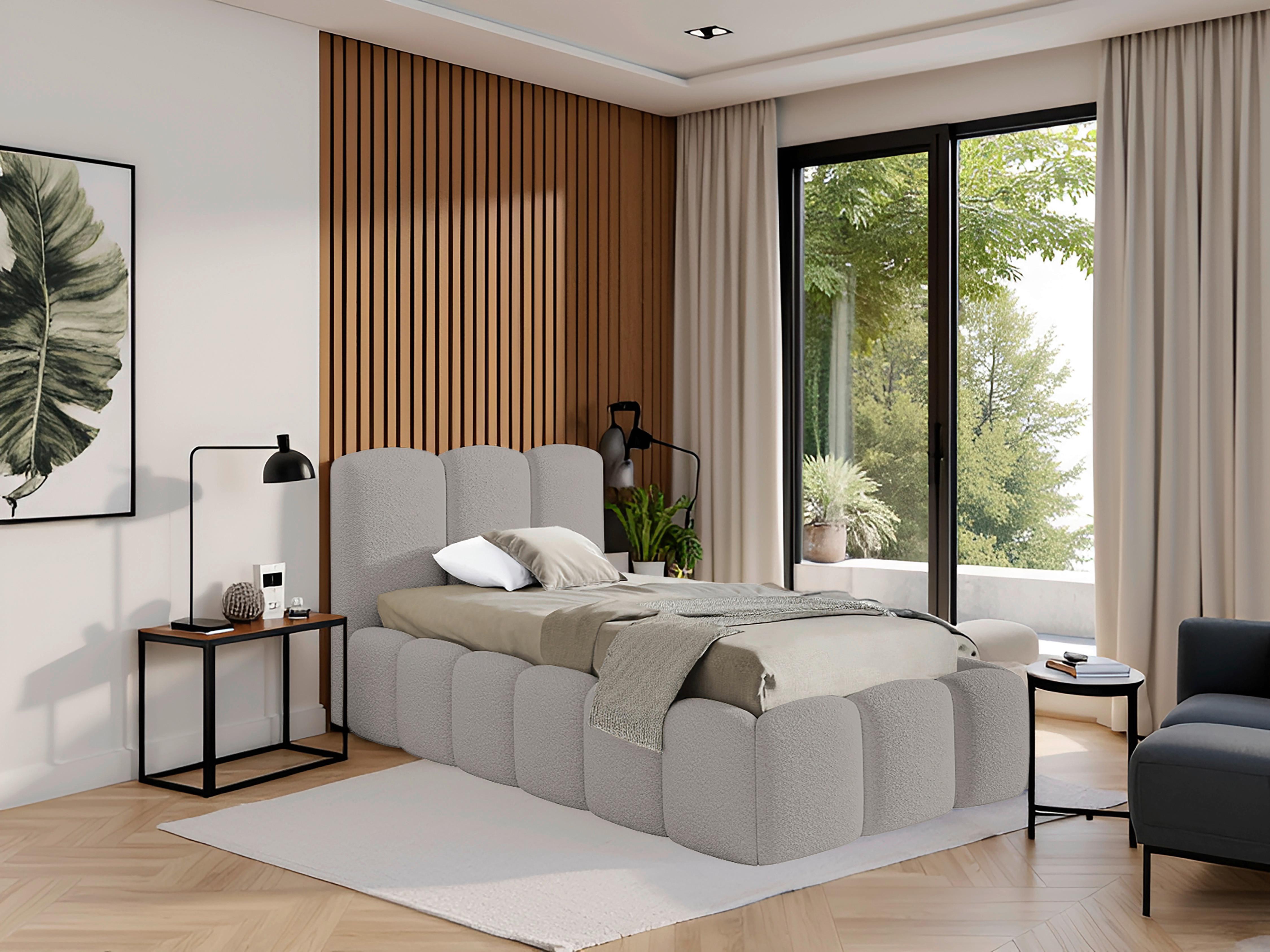Polsterbett Artamide Grau Lf: 120x200 cm - Grau, MODERN, Holz/Textil (120/200cm) - Livetastic