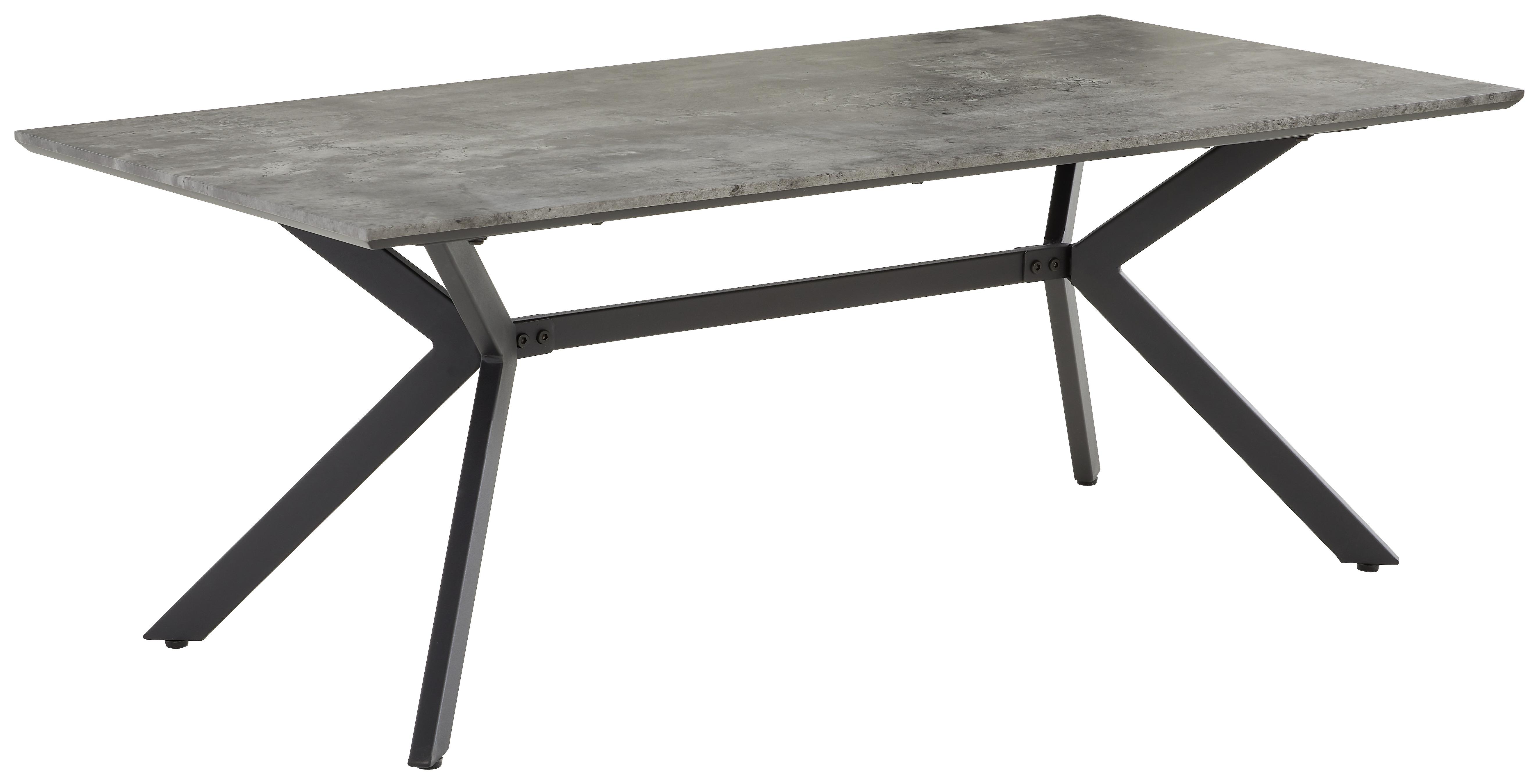 Couchtisch Slack, Grau/Schwarz - Schwarz/Grau, MODERN, Holzwerkstoff/Metall (120/60/45cm) - MID.YOU
