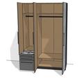 Kleiderschrank Unit 3trg. Normalhöhe - KONVENTIONELL (137/210/58,3cm) - Ondega