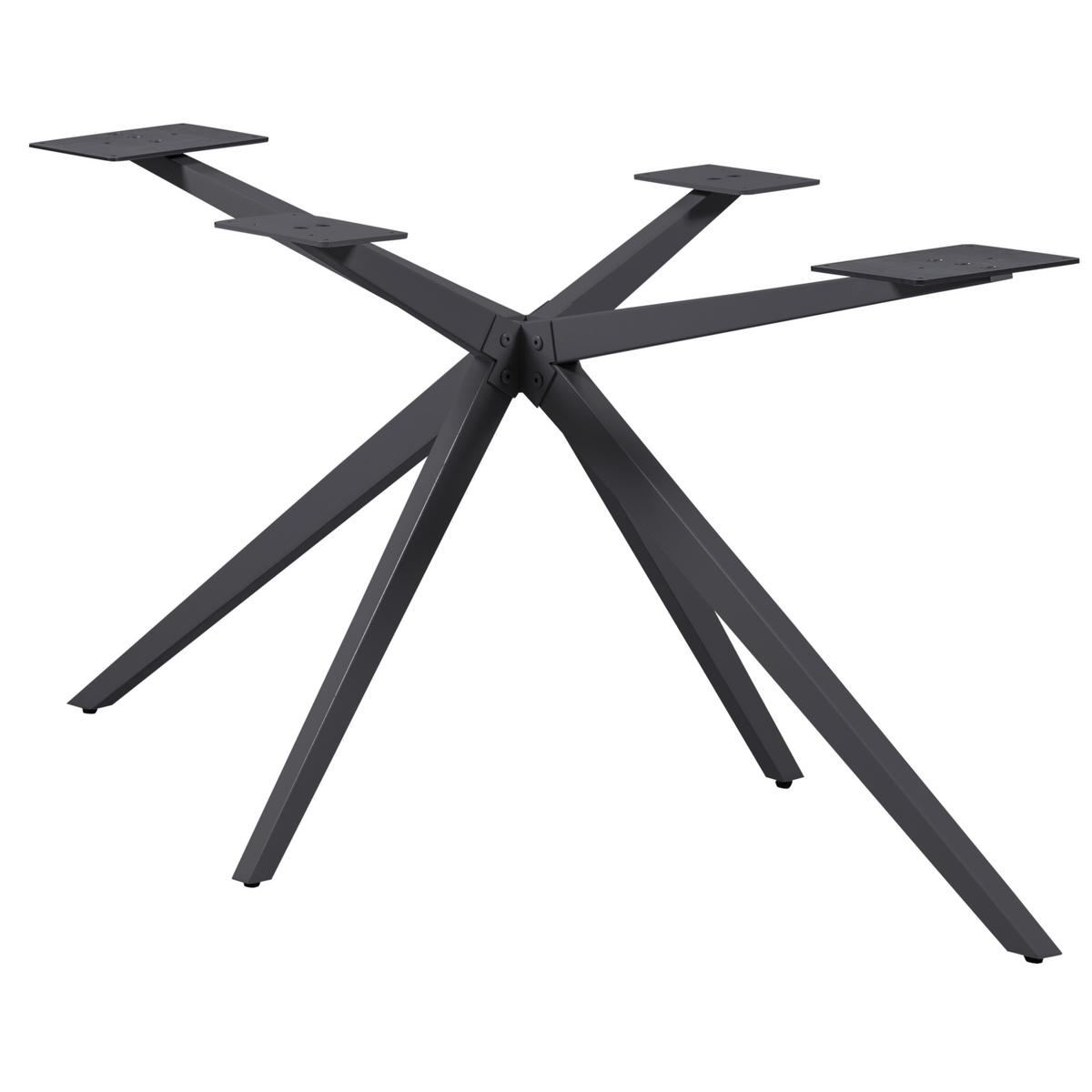 TISCHGESTELL Tablo Schwarz B: 170cm - Schwarz, MODERN, Metall (170/72/80cm) - Livetastic