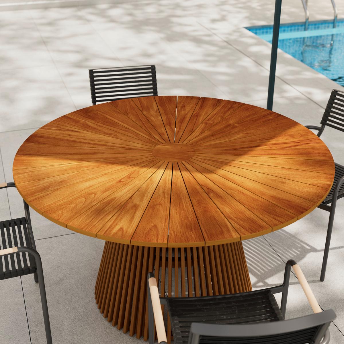 ZAHRADNÍ STŮL SANTORIN - přírodní barvy, Natur, dřevo (140/140/76cm) - Mömax