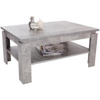 Couchtisch mit Ablagefach Nizza 2, Betonoptik Hell - Hellgrau, MODERN, Holzwerkstoff (100/45/60cm)