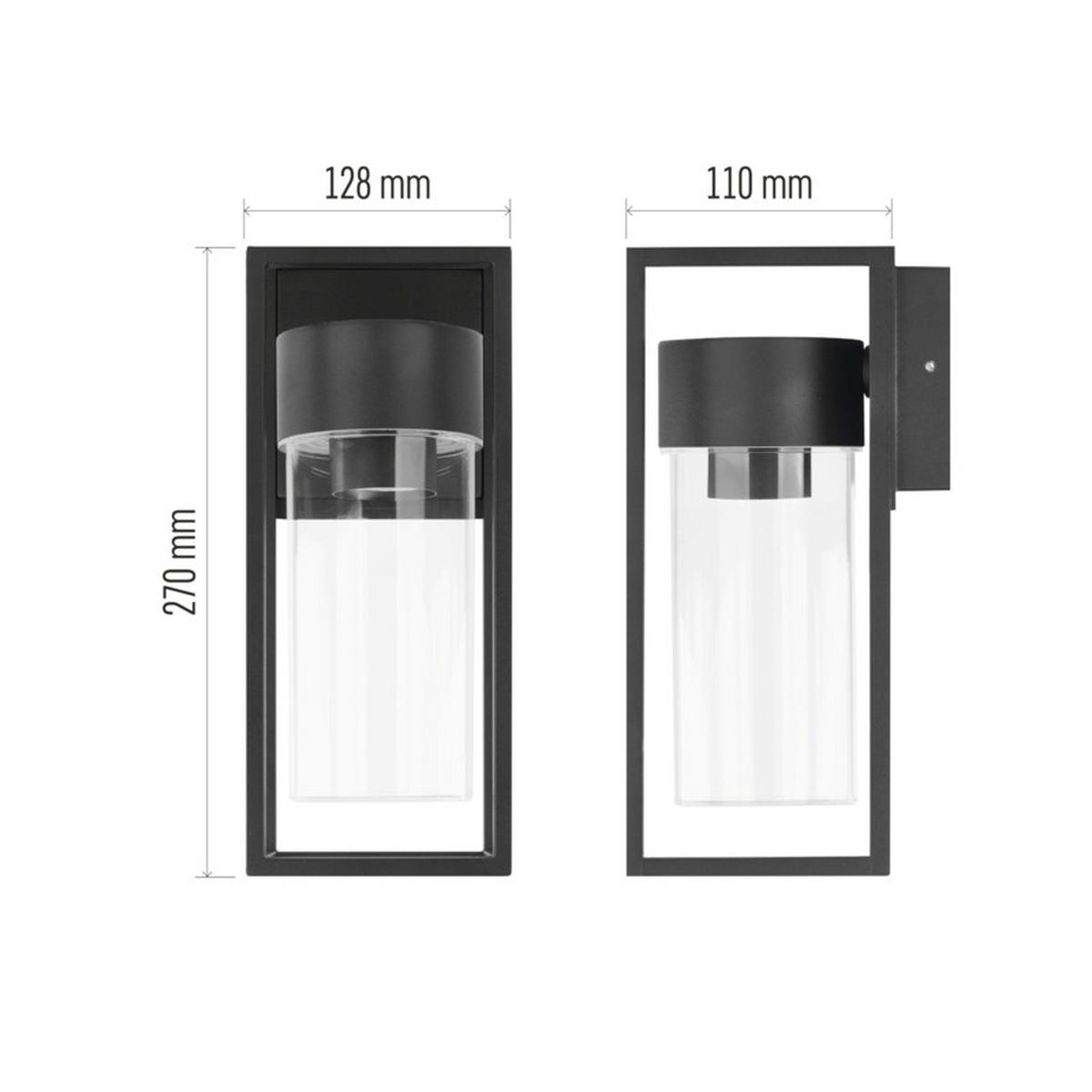 VONKAJŠIE LED SVIETIDLO TILLIA - čierna, Modern, kov/plast