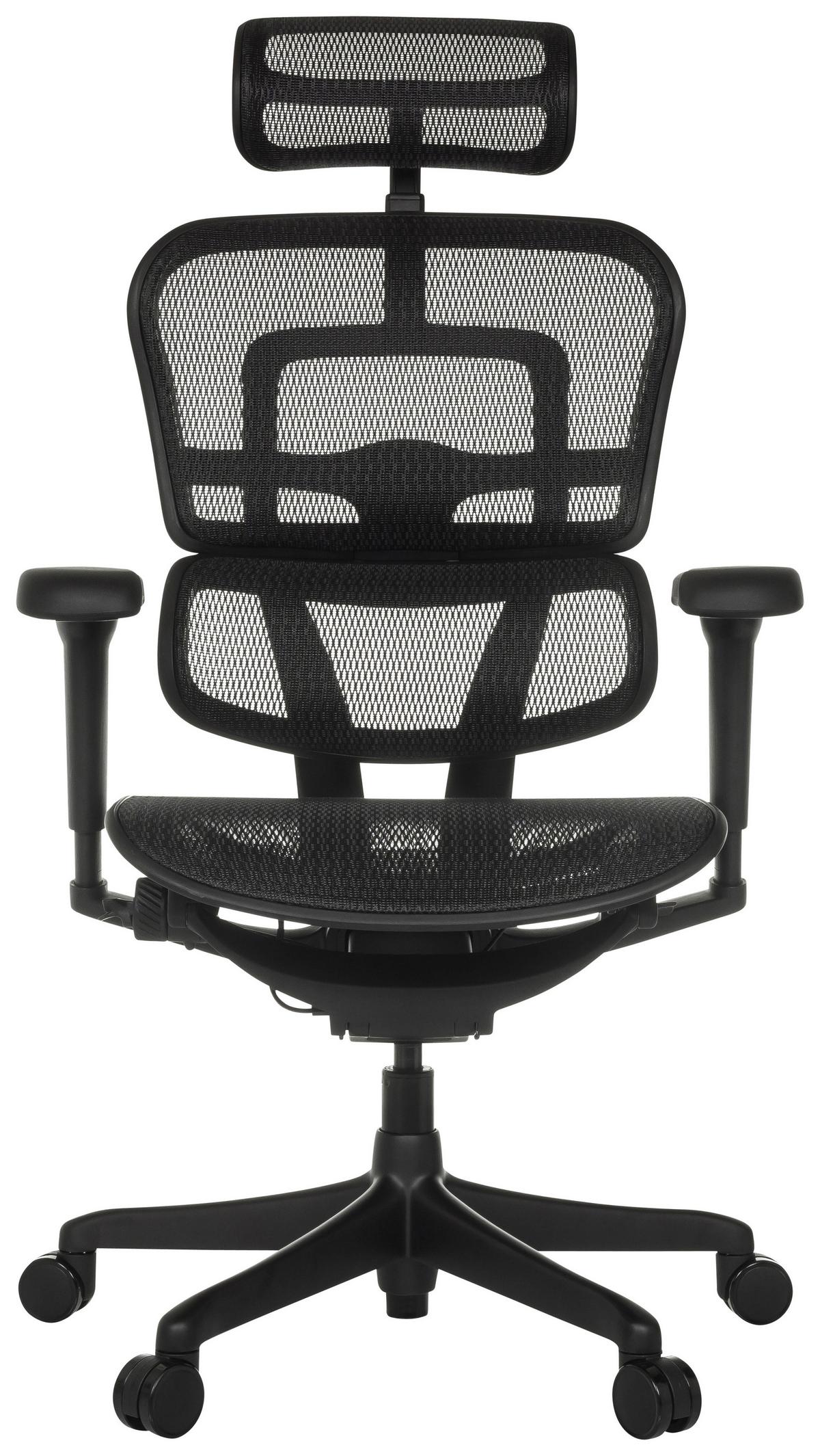 Drehstuhl Ergohuman Signature Schwarz B: 69 cm - Schwarz, MODERN, Kunststoff/Textil (69/119 - 138/65cm) - MID.YOU