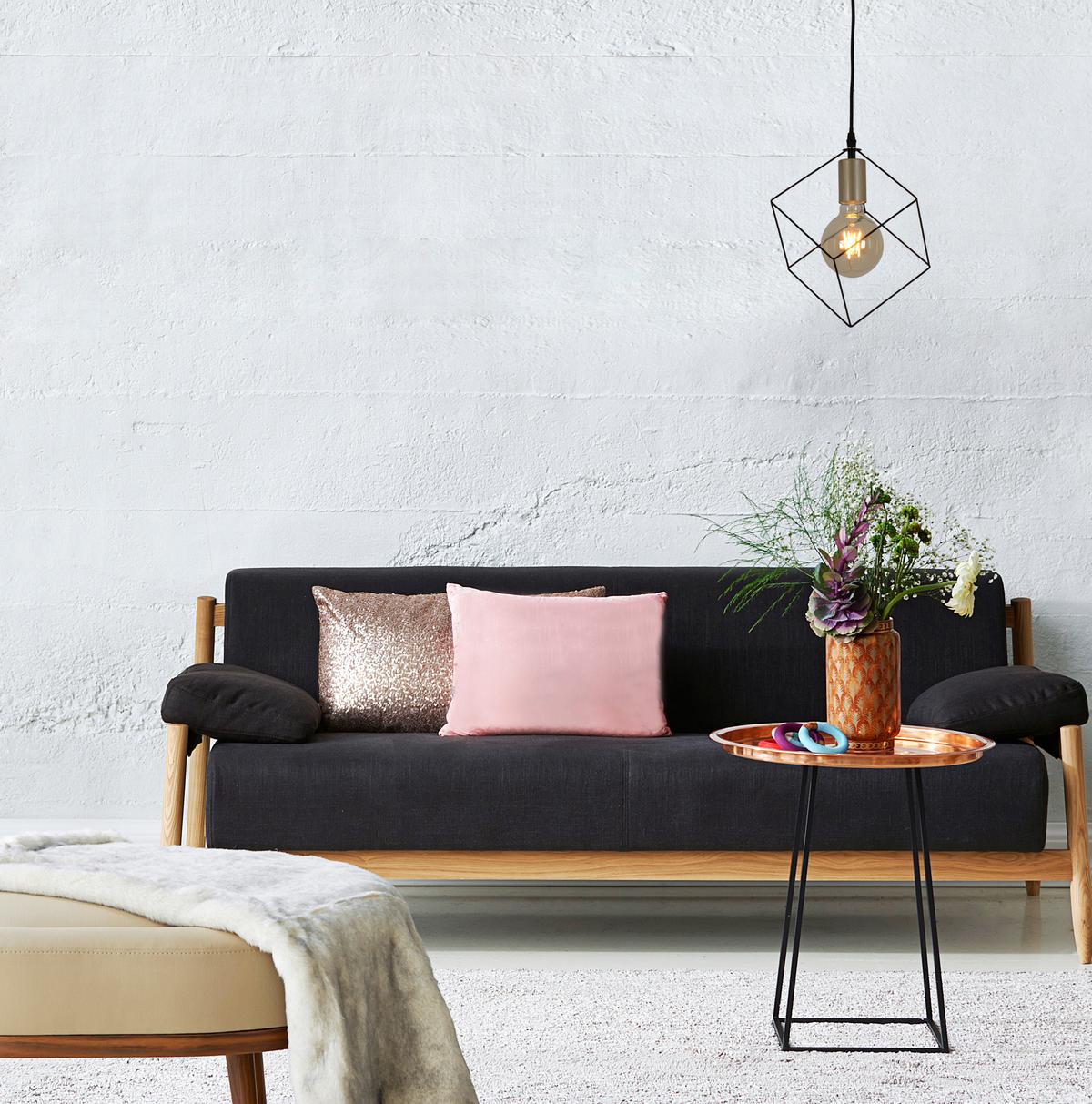 Hängeleuchte Canto H: 118 cm 1-Flammig, Würfelform - Goldfarben, Design, Kunststoff/Metall (16/118cm) - Näve