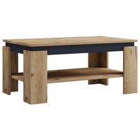 Konferenční stolek Rolas, medově dubová - černá/medový dub, Moderní, kompozitní dřevo (90/53/41cm) - MID.YOU