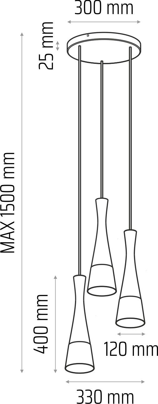 Hängeleuchte 8511545 Vegas2,3-Fl,eiche,cell - Eichefarben/Weiß, Natur, Holz/Textil (30/150cm)