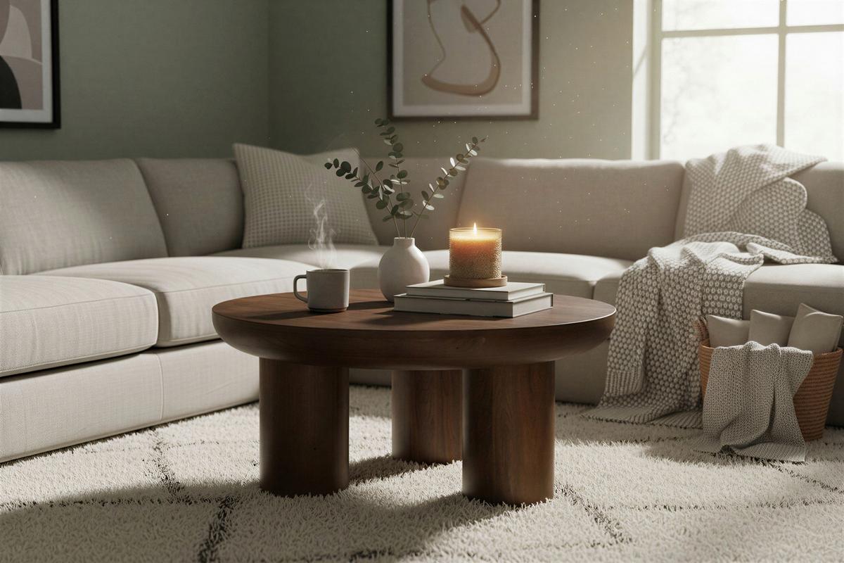 COUCHTISCH Mangoholz B: 90cm - Braun, Design, Holz (90/90/40cm) - MID.YOU