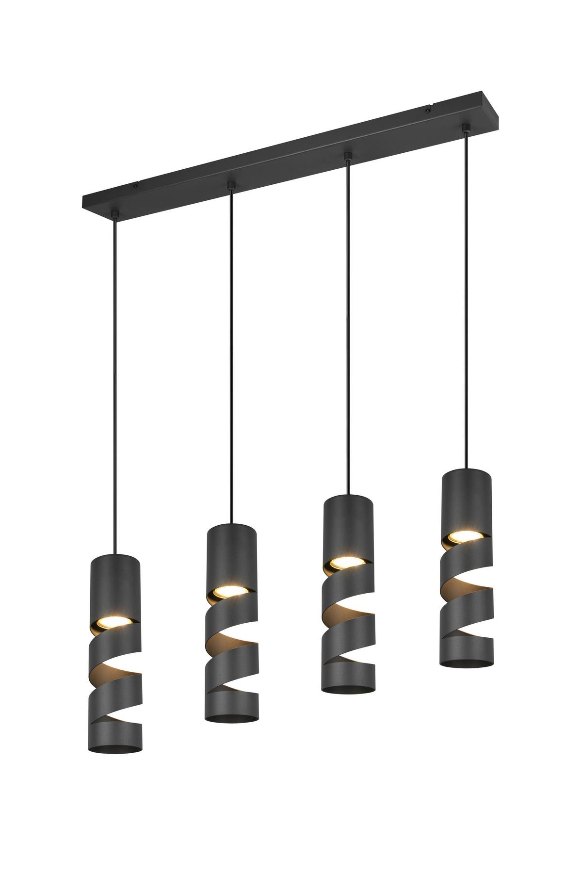 Pendelleuchte 364000432 Stream - Schwarz, KONVENTIONELL, Metall (80/9/150cm) - Trio Leuchten