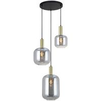 Hängeleuchte Nette - Goldfarben/Schwarz, KONVENTIONELL, Glas/Metall (42/120cm) - James Wood