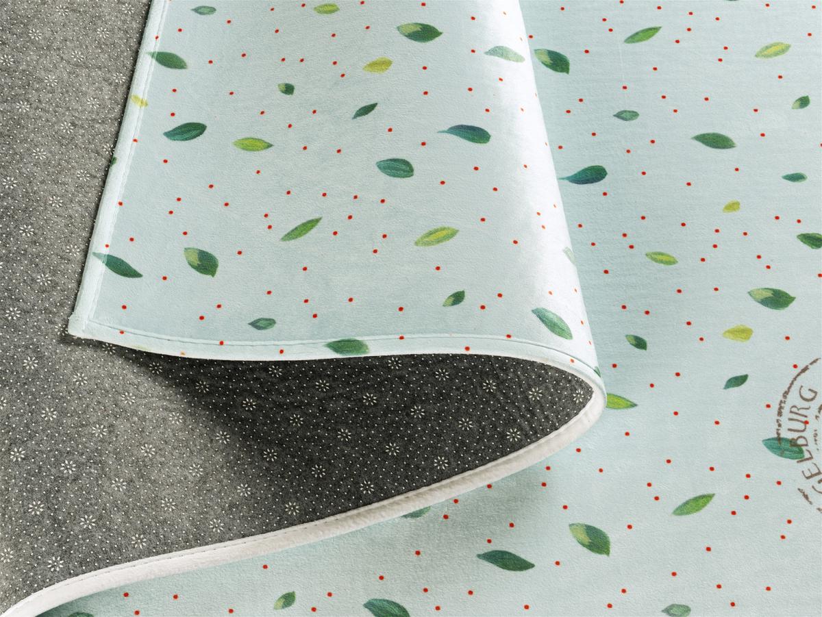 Kinderteppich Maulwurf Grün/ Rot Garden 100x160 Cm - Rot/Mintgrün, Trend, Textil (100/160cm)