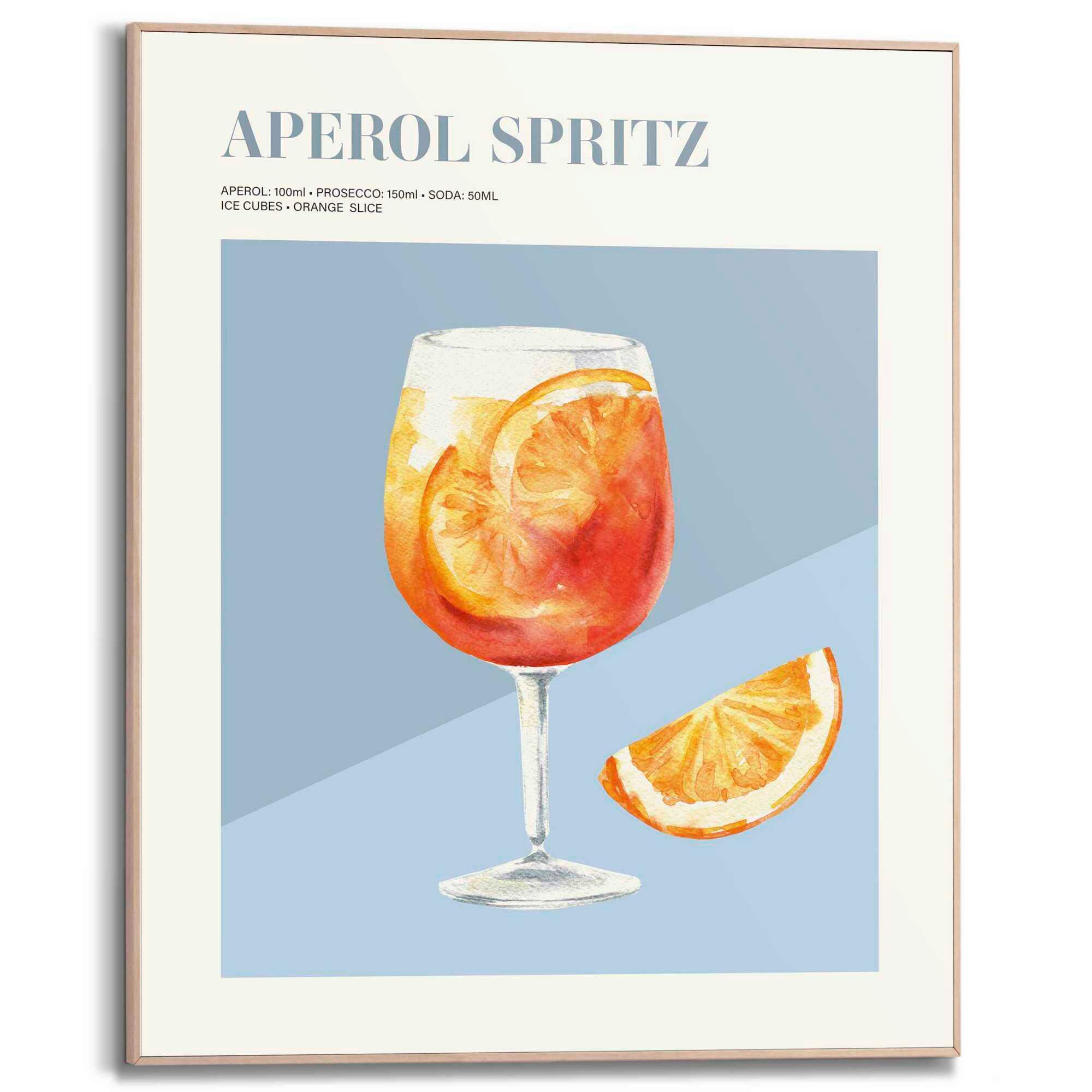 BILD Aperol 40x50 cm - Orange, Trend, Holzwerkstoff (40/50cm) - Reinders!