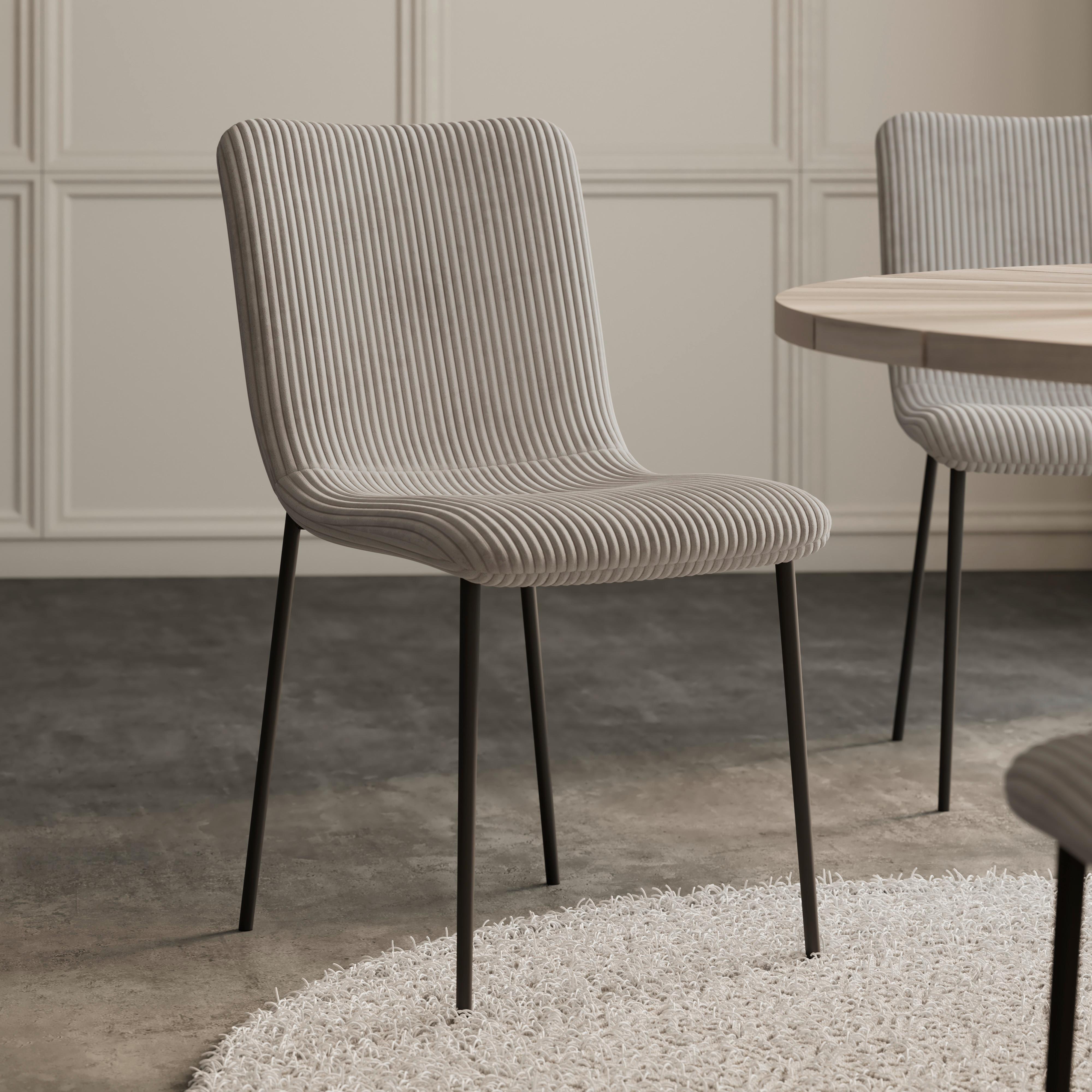 Stolička AMY - čierna/svetlosivá, Modern, kov/drevo (45/85/55cm) - Bessagi Home