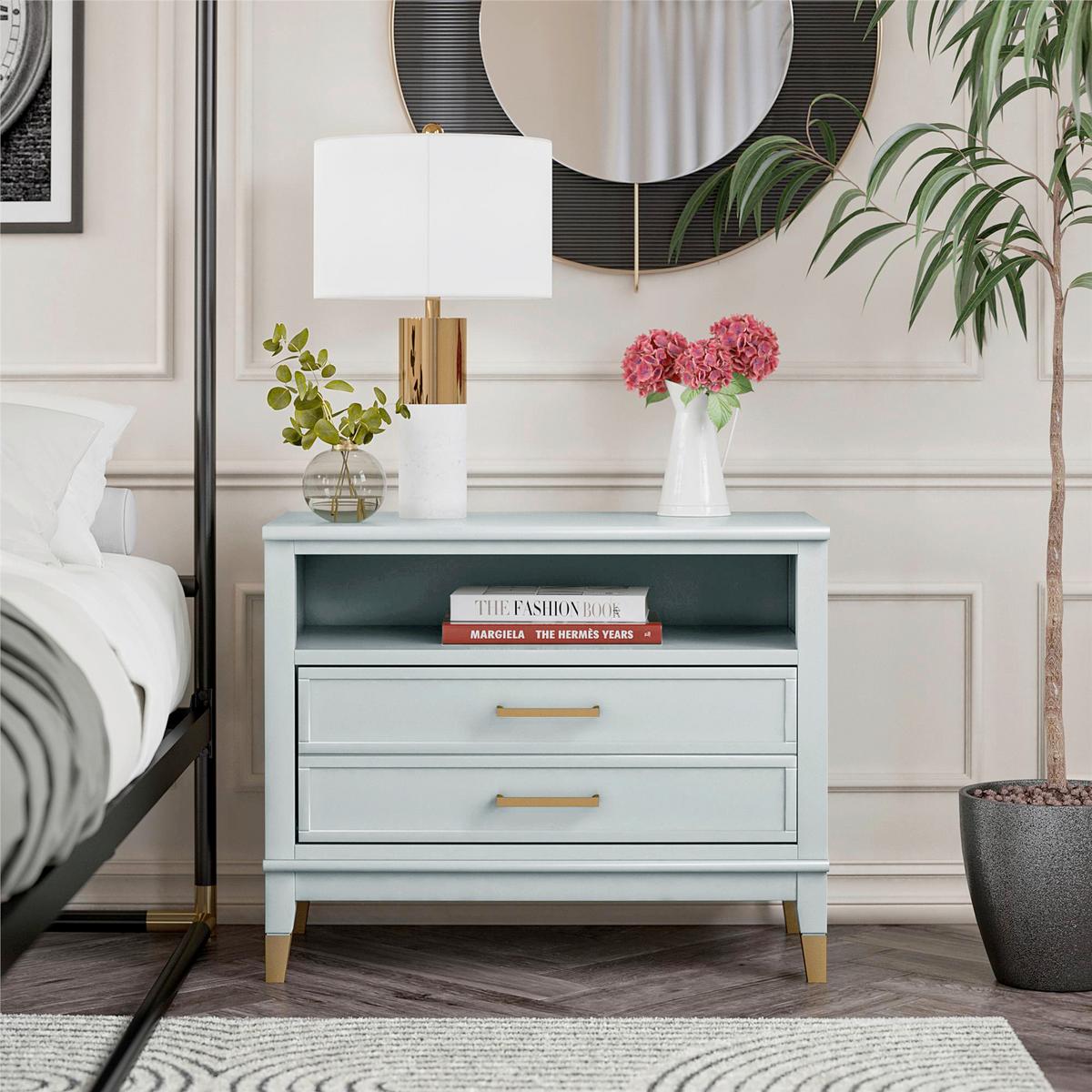 Nachttisch Westerleigh, Grün B: 76 Cm - Grün, Design, Holzwerkstoff/Metall (76/61/40cm) - MID.YOU