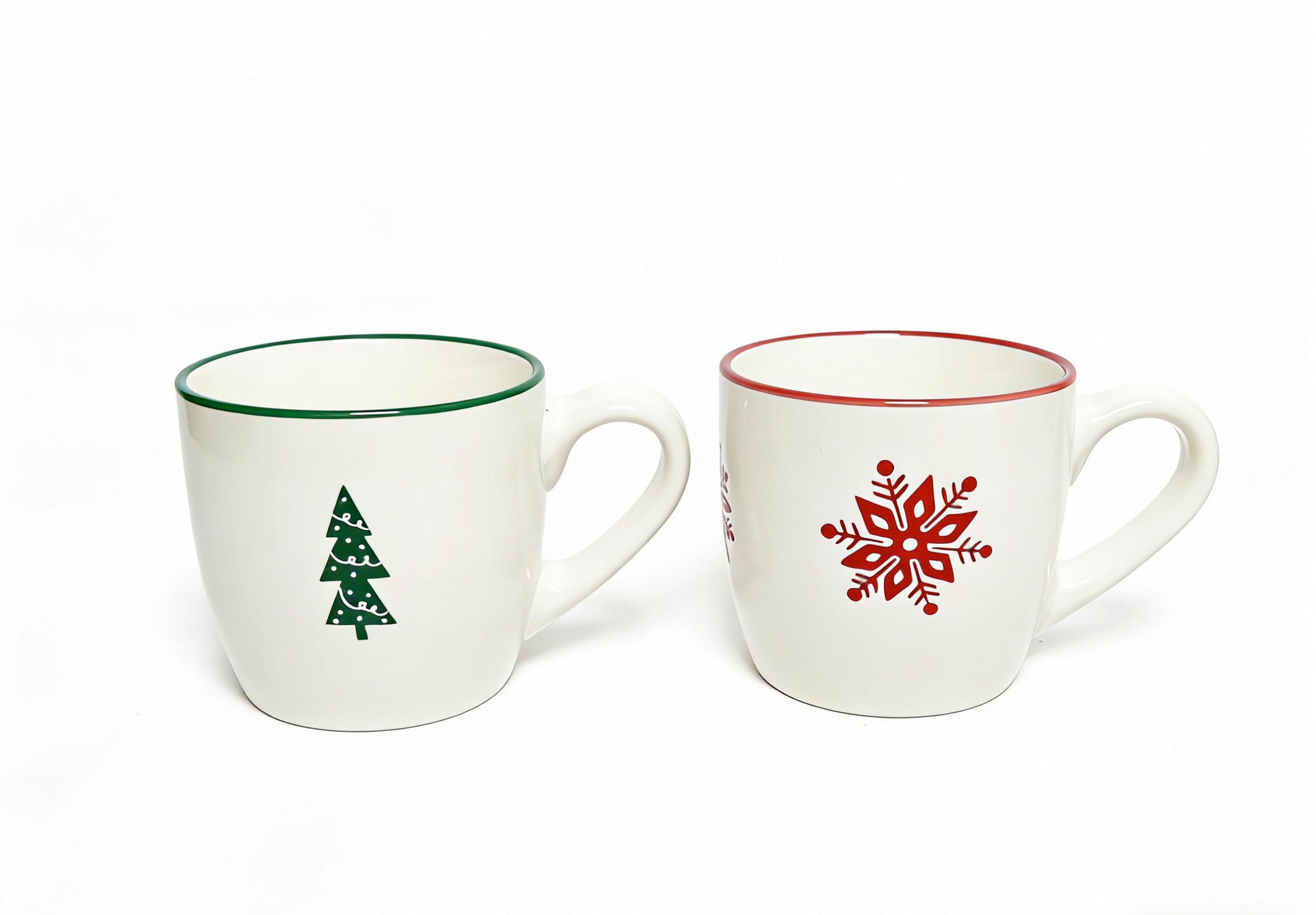 Tasse Tanja - Bordeaux/Grün, Basics, Keramik (350ml) - Luca Bessoni