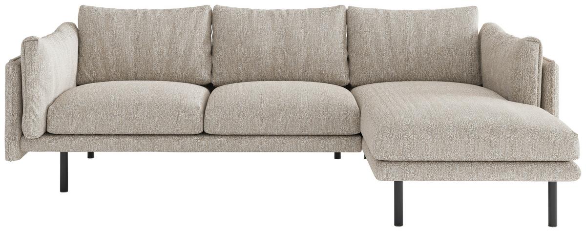 Ecksofa Salama - Champagner/Beige, Design, Textil (268/160/100cm) - Livetastic