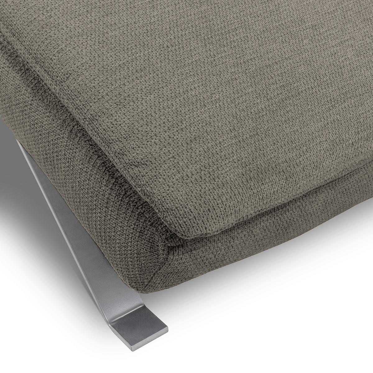 RELAXLIEGE Creme/Dunkelgrau B: 65 cm - Dunkelgrau/Silberfarben, Design, Textil (65/95/171cm) - Celina Home