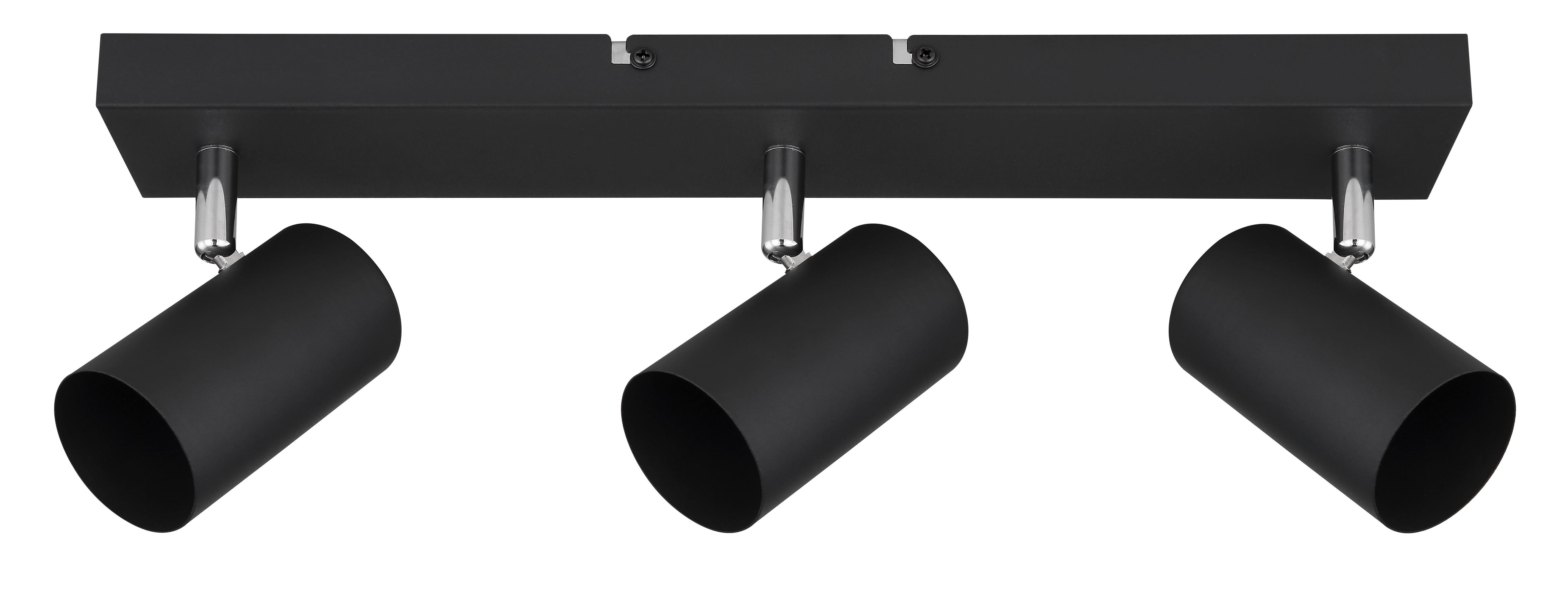 Strahler Felx 3-flammig Verstellbar L: 41 Cm - Schwarz, MODERN, Metall (41/5,5/12cm) - Luca Bessoni