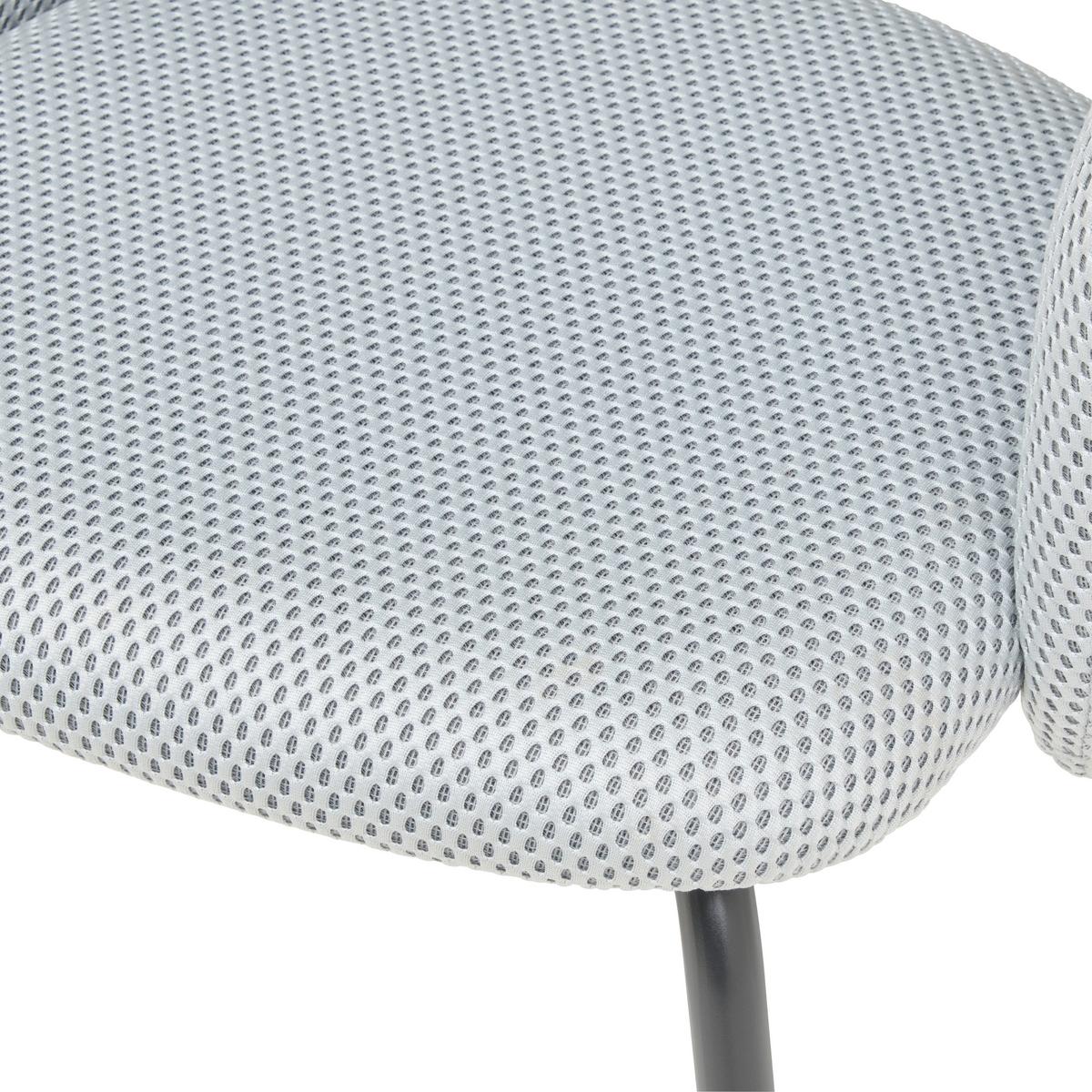 Armlehnstuhl Celine Textil Hellgrau B: 58 Cm - Hellgrau/Schwarz, MODERN, Textil/Metall (58/80/60cm) - MID.YOU