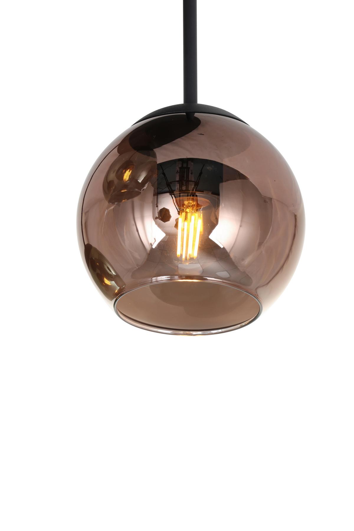 Deckenleuchte Gren - Blau/Rot, MODERN, Glas/Metall (34.5/40,5cm)