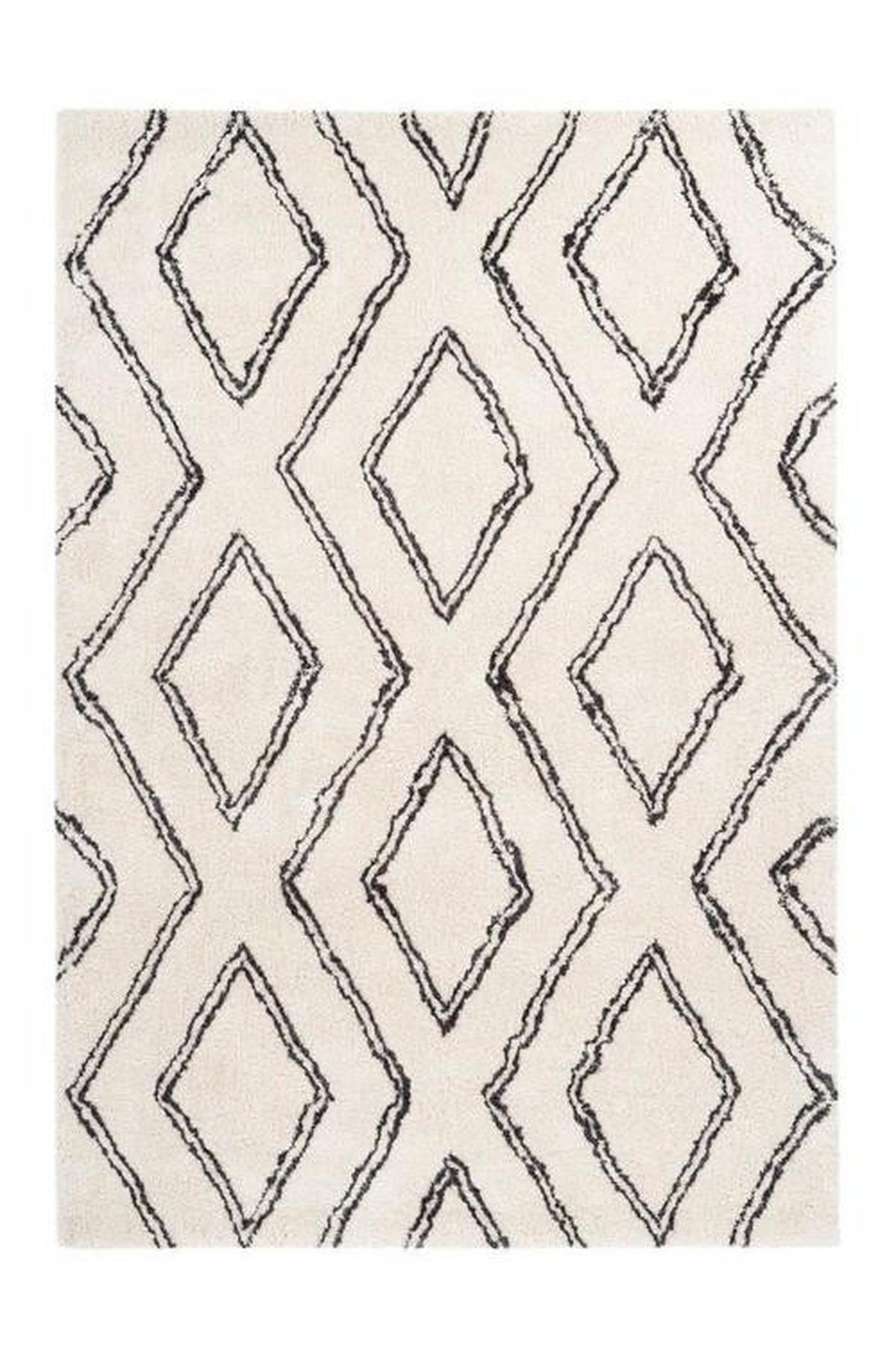 Hochflor Teppich Weiß Orlando 160x230 cm - Weiß, Design, Textil (160/230cm) - Kayoom