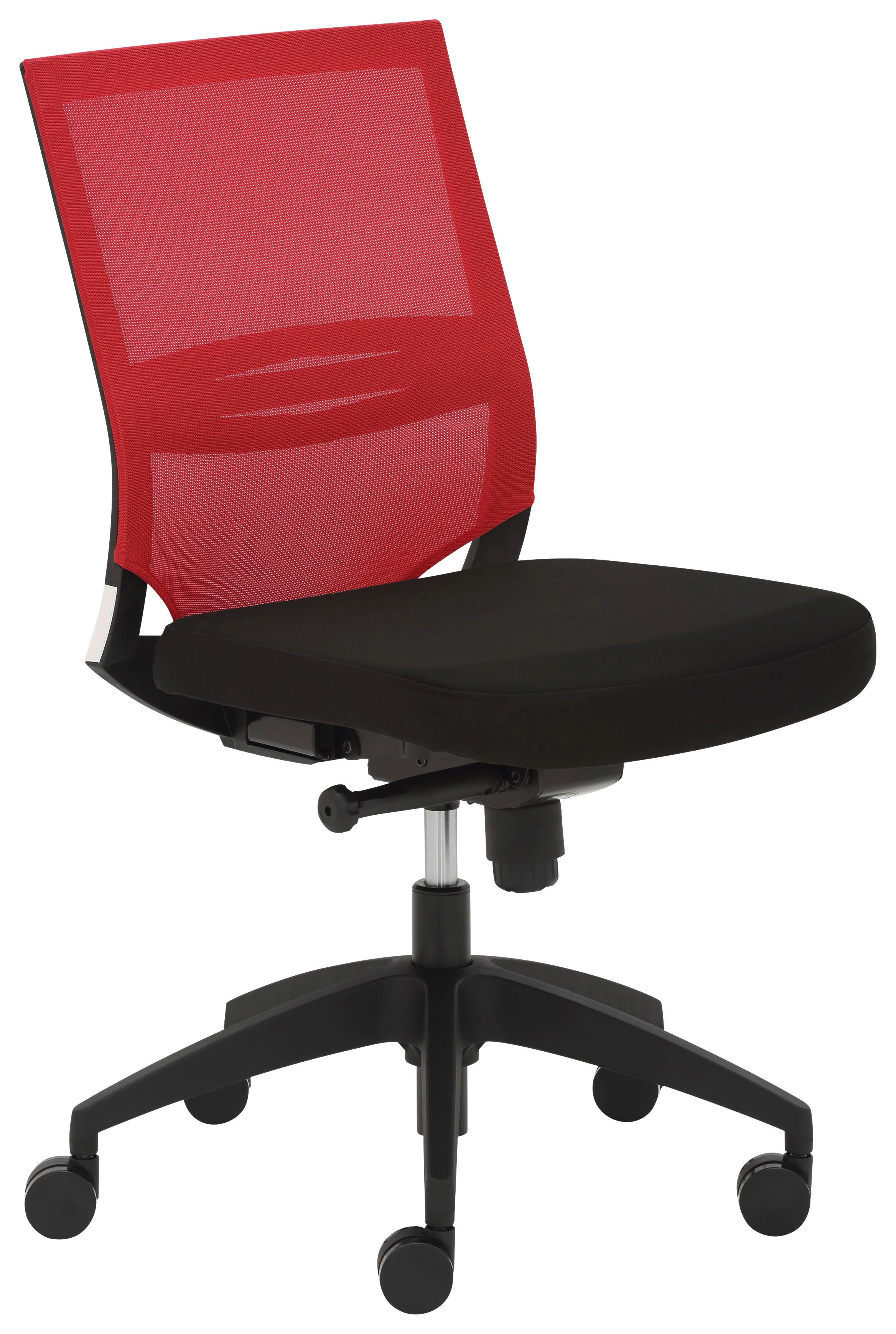 Drehstuhl My Optimax Rot Schwarz B: 65 cm - Rot/Schwarz, MODERN, Holz/Kunststoff (65/94-106/60cm) - MID.YOU