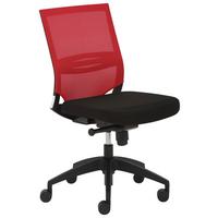 Drehstuhl My Optimax Rot Schwarz B: 65 Cm - Rot/Schwarz, MODERN, Holz/Kunststoff (65/94-106/60cm) - MID.YOU