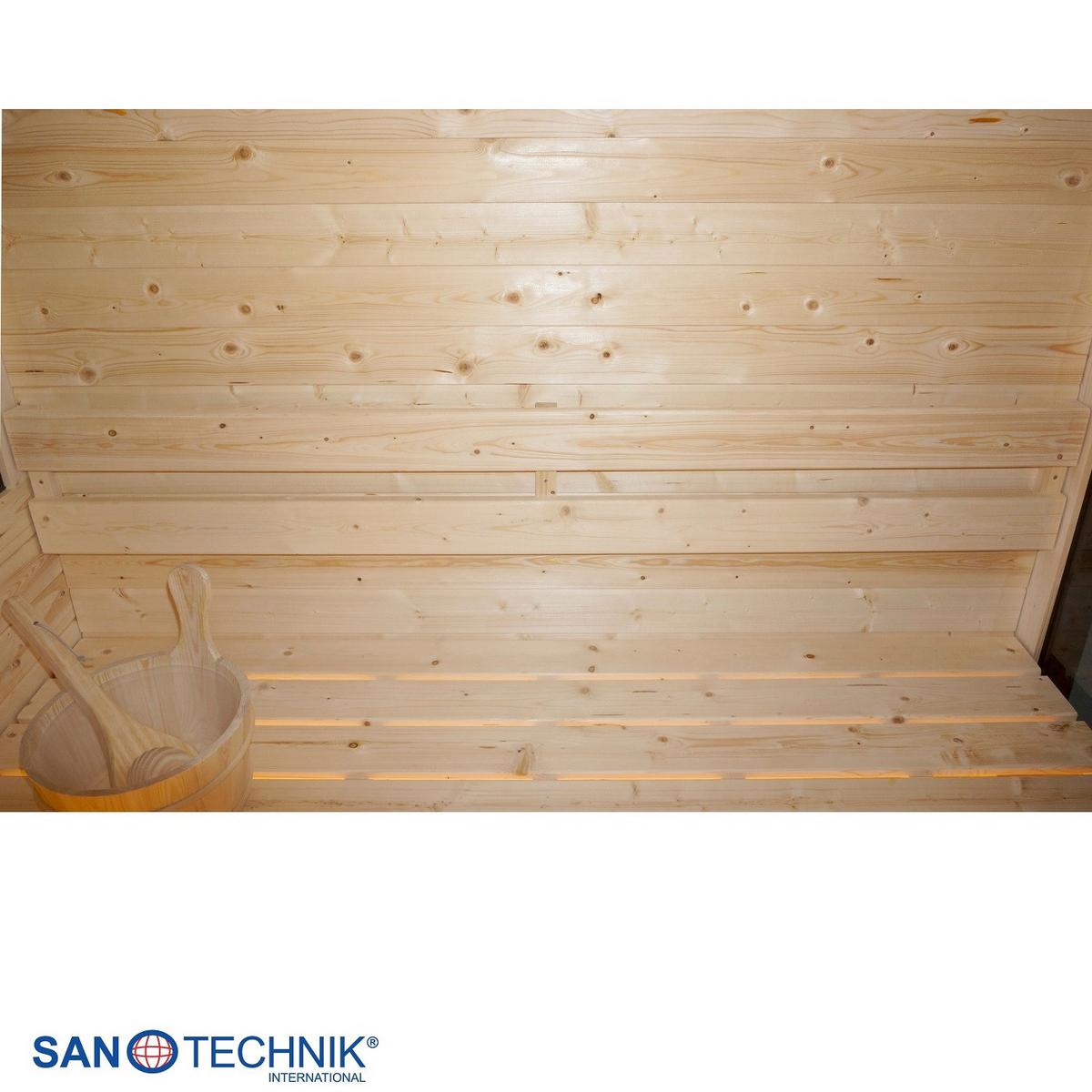 SAUNA Hanko Fichtefarben B: 180 cm - Fichtefarben, KONVENTIONELL, Holz (210/180/210cm) - Sanotechnik