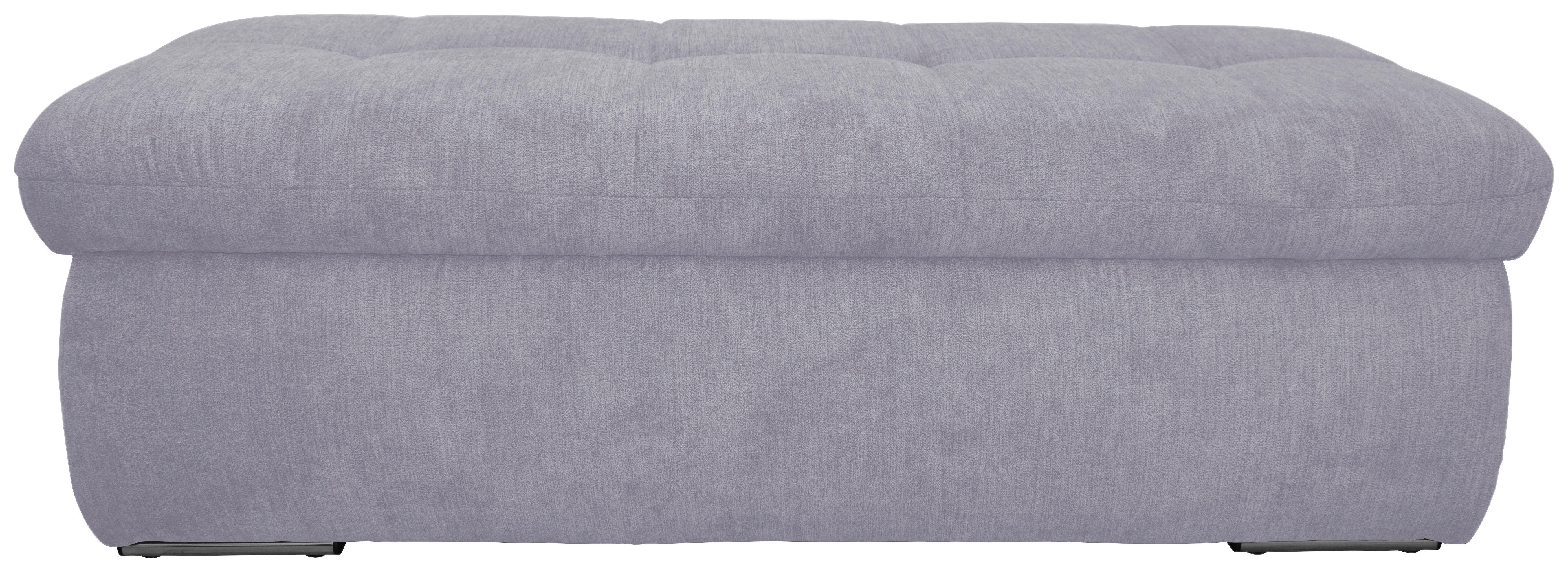 Hockerbank Moric Mikrofaser Grau H: 43 Cm Inkl. Stauraum - Chromfarben/Grau, KONVENTIONELL, Textil (136/43/64cm) - MID.YOU
