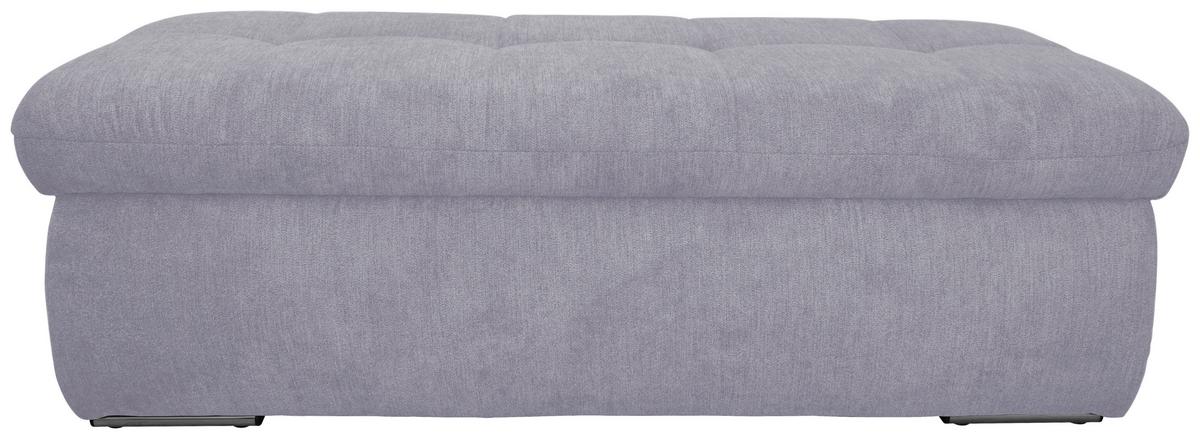 Hockerbank Moric Mikrofaser Grau H: 43 Cm Inkl. Stauraum - Chromfarben/Grau, KONVENTIONELL, Textil (136/43/64cm) - MID.YOU