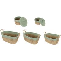 Korbset Mou -Paz- - Salbeigrün/Naturfarben, KONVENTIONELL, Naturmaterialien/Textil - James Wood