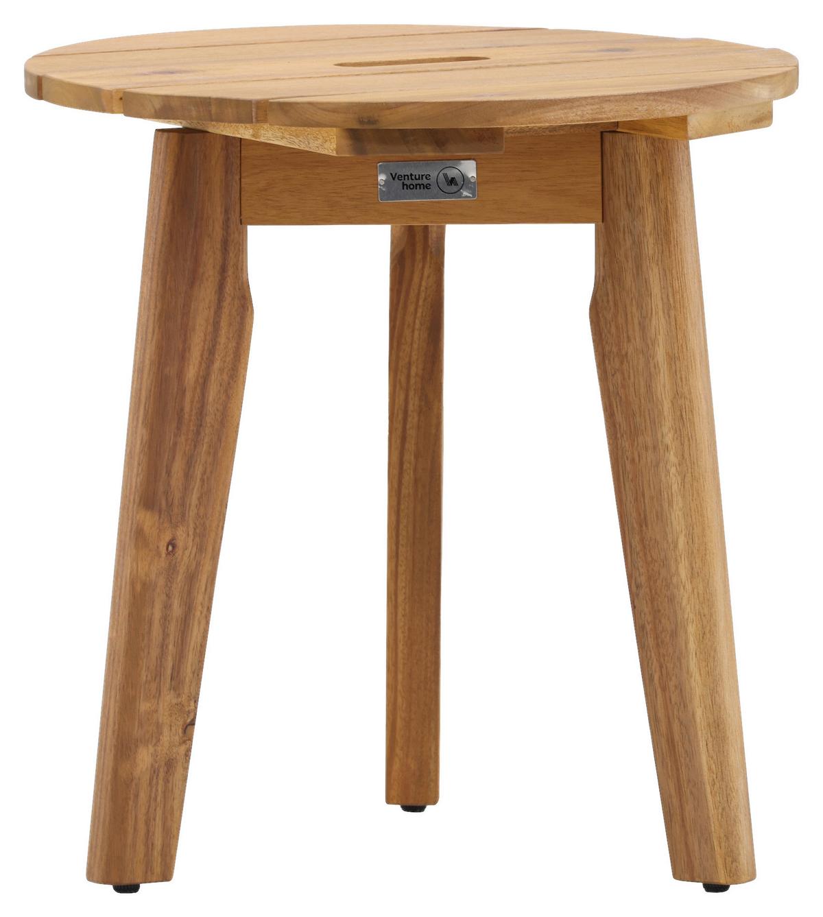 Gartenbeistelltisch Chania - Akaziefarben, KONVENTIONELL, Holz (40/40/42cm) - Gardenson