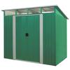 Gerätehaus ohne Boden 238x203x194 cm - Weiß/Grün, Basics, Metall (238/203/194cm)