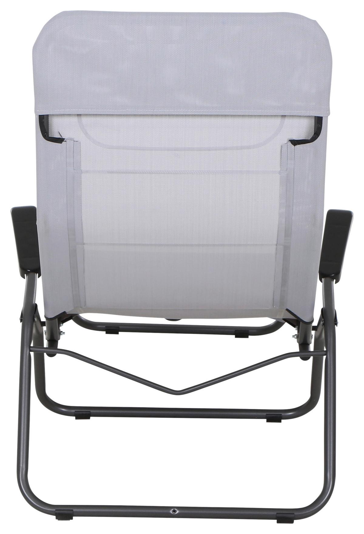 Sonnenliege J40967 Stahl, Klappbar - Anthrazit/Hellgrau, MODERN, Textil/Metall (72,5/103,5/144cm) - Siena Garden