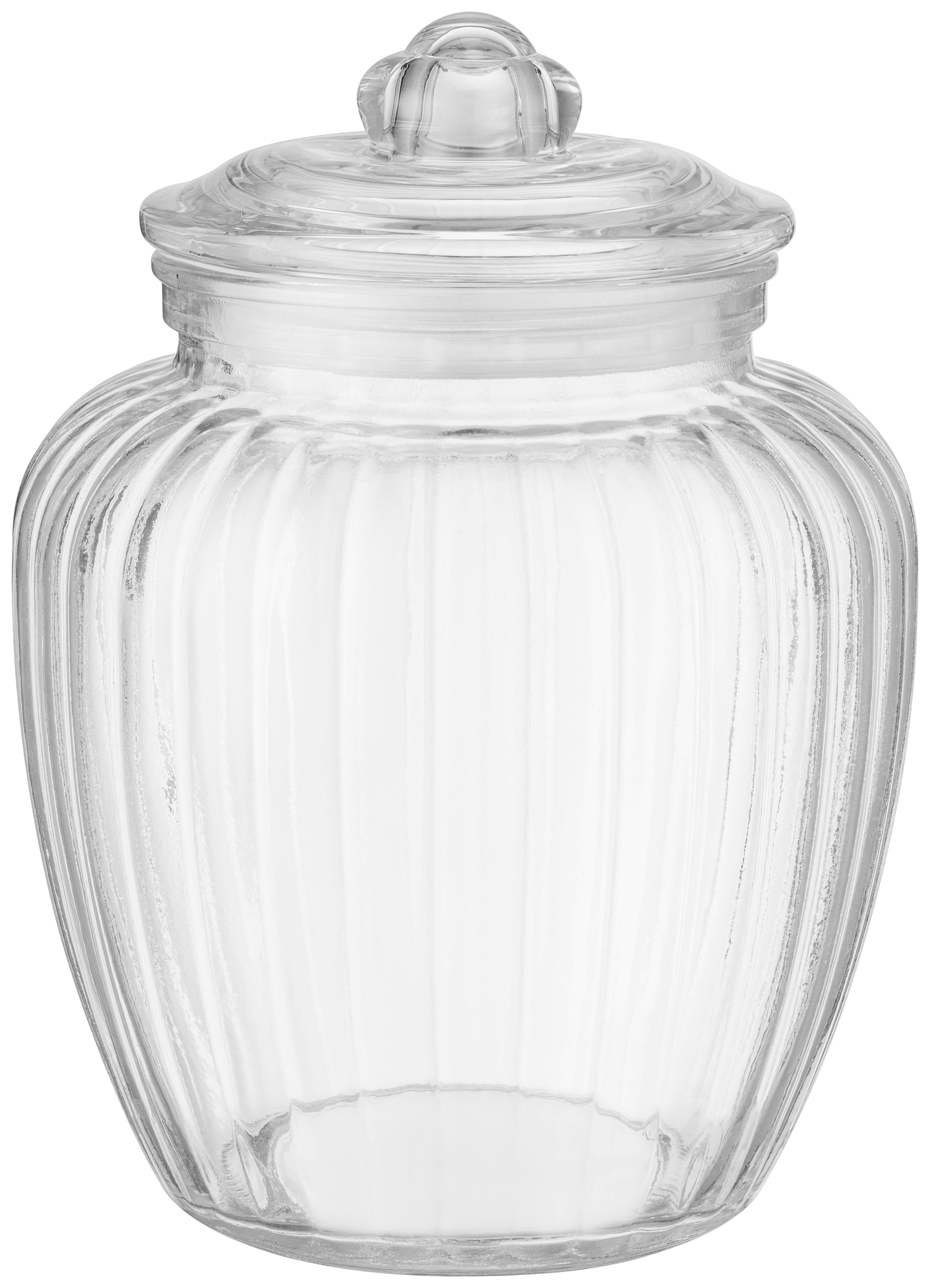 VORRATSGLAS ZOE - Klar/Weiß, KONVENTIONELL, Glas/Kunststoff (15,2/15,2/20,5cm) - James Wood