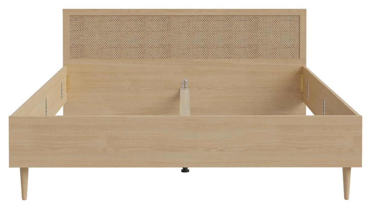 POSTEĽ CALASETTA - farba duba/béžová, Natur, kompozitné drevo (180/200cm)