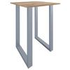 Bartisch Xona B 80x80 - Honigeiche/Silberfarben, KONVENTIONELL, Holzwerkstoff/Metall (80/80/102cm)