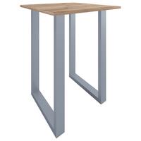 Bartisch Xona B 80x80 - Honigeiche/Silberfarben, KONVENTIONELL, Holzwerkstoff/Metall (80/80/102cm)
