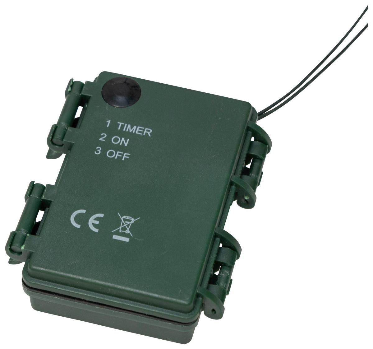 SVĚTELNÝ ŘETĚZ ZIM - tmavě zelená, Romantický / Rustikální, plast (712,5cm) - Mömax