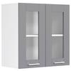 Küchenoberschrank Colura - Anthrazit/Weiß, Trend, Glas/Holzwerkstoff (80/60/31cm) - MID.YOU