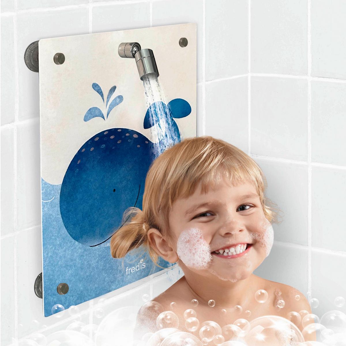 Kinderdusche Fredis Kinderdusche Wal - Blau/Weiß, Basics, Kunststoff (30/4,5/40cm)