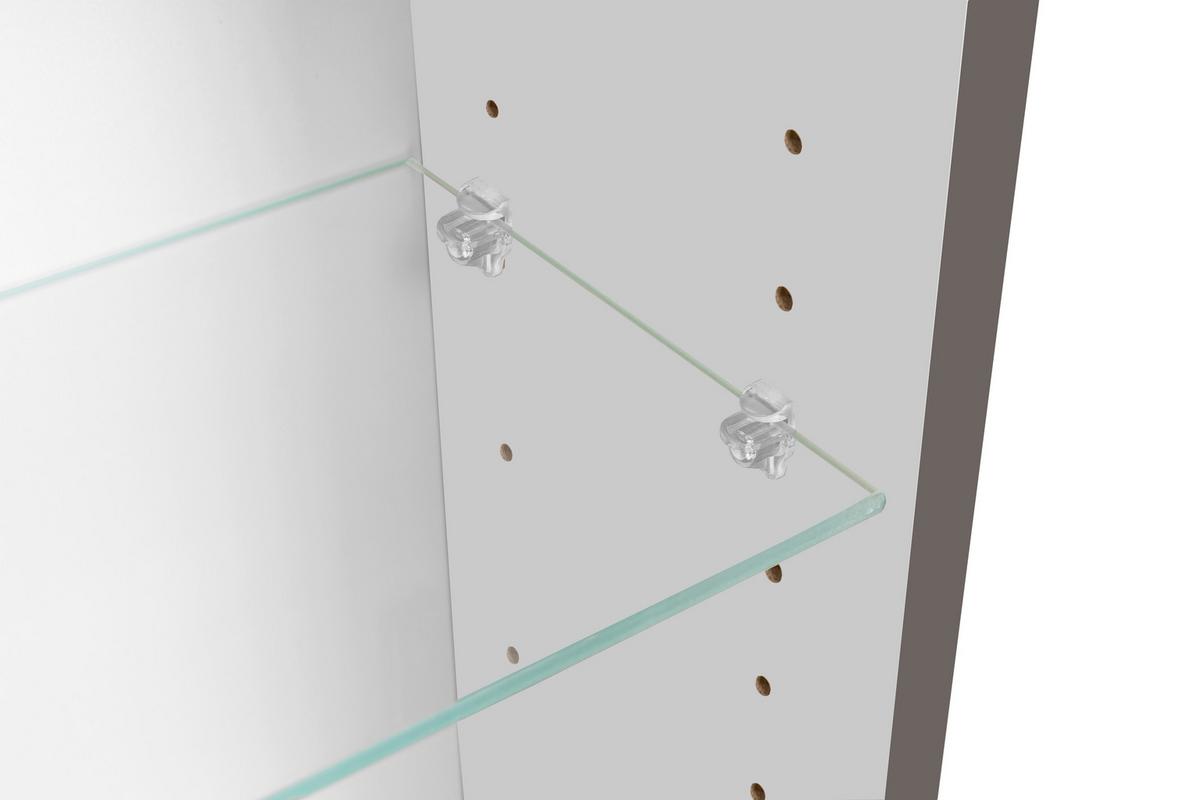 SPIEGELSCHRANK Verona Grau B: 100cm - Wildeiche/Grau, Trend, Glas/Holzwerkstoff (100/64/20cm) - Held