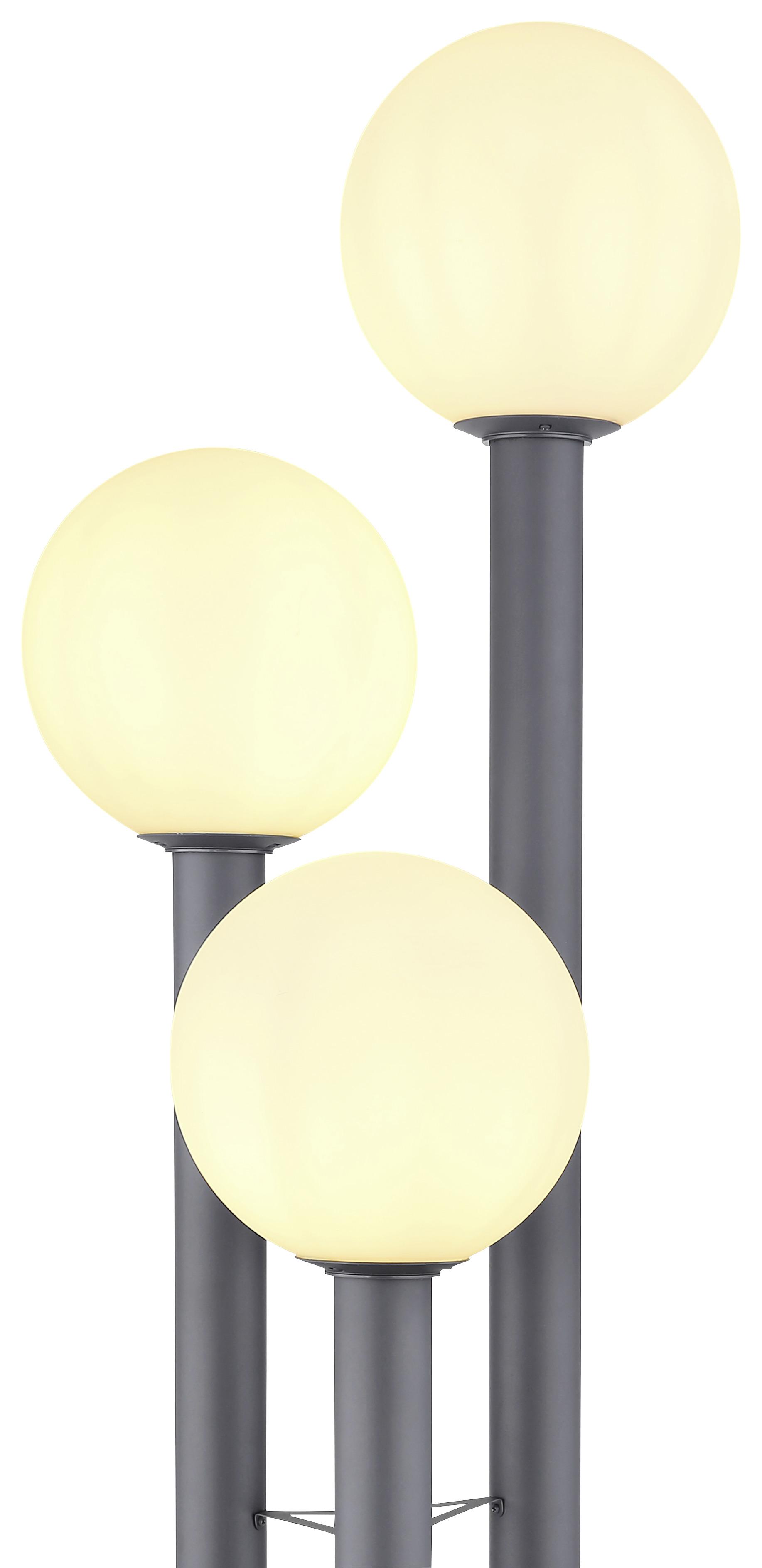 Außenleuchte 31864-3 - Anthrazit/Opal, Basics, Glas/Metall (45/160cm) - Globo